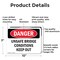 Signmission Unsafe Bridge Conditions Keep Out Danger Sign, Aluminum, 10in W x 7in L, 2PK OS-2PACK-DS-A-710-L-2538 - alternate 6